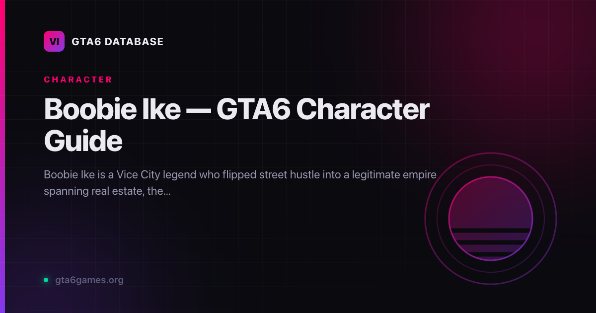 Boobie Ike — Vice City Legend / Businessman in GTA6