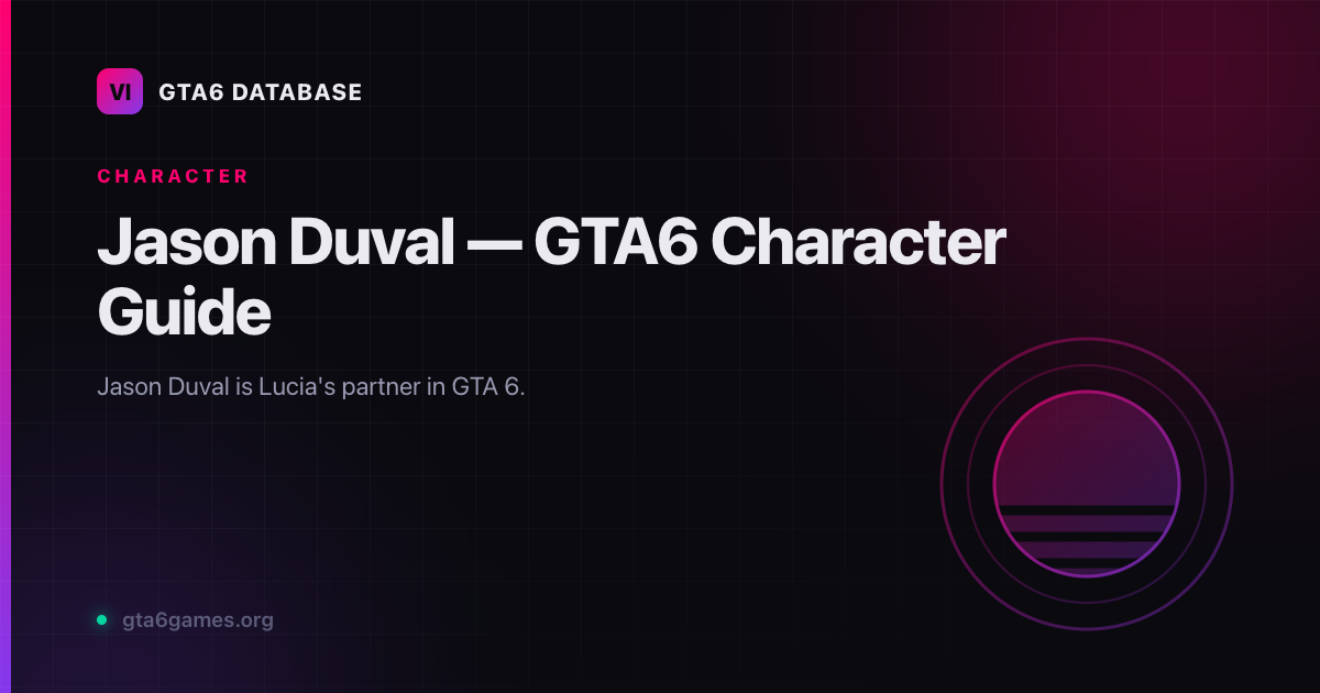 Jason Duval — Male Protagonist in GTA6