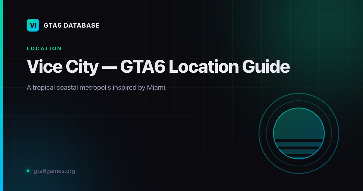 Vice City — Major City in GTA6's Leonida