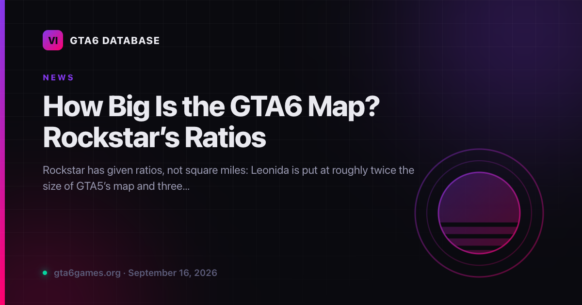 How Big Is the GTA6 Map? Rockstar’s Ratios
