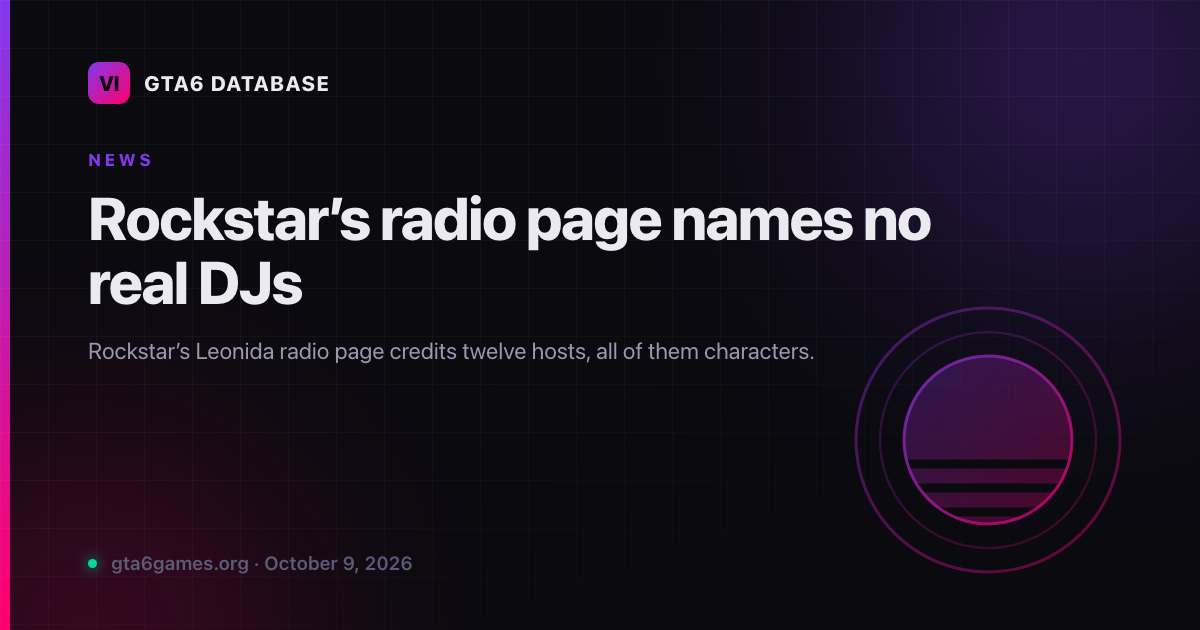 Rockstar’s radio page names no real DJs