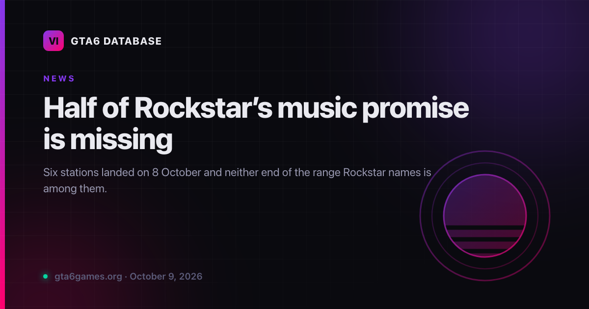 Half of Rockstar’s music promise is missing