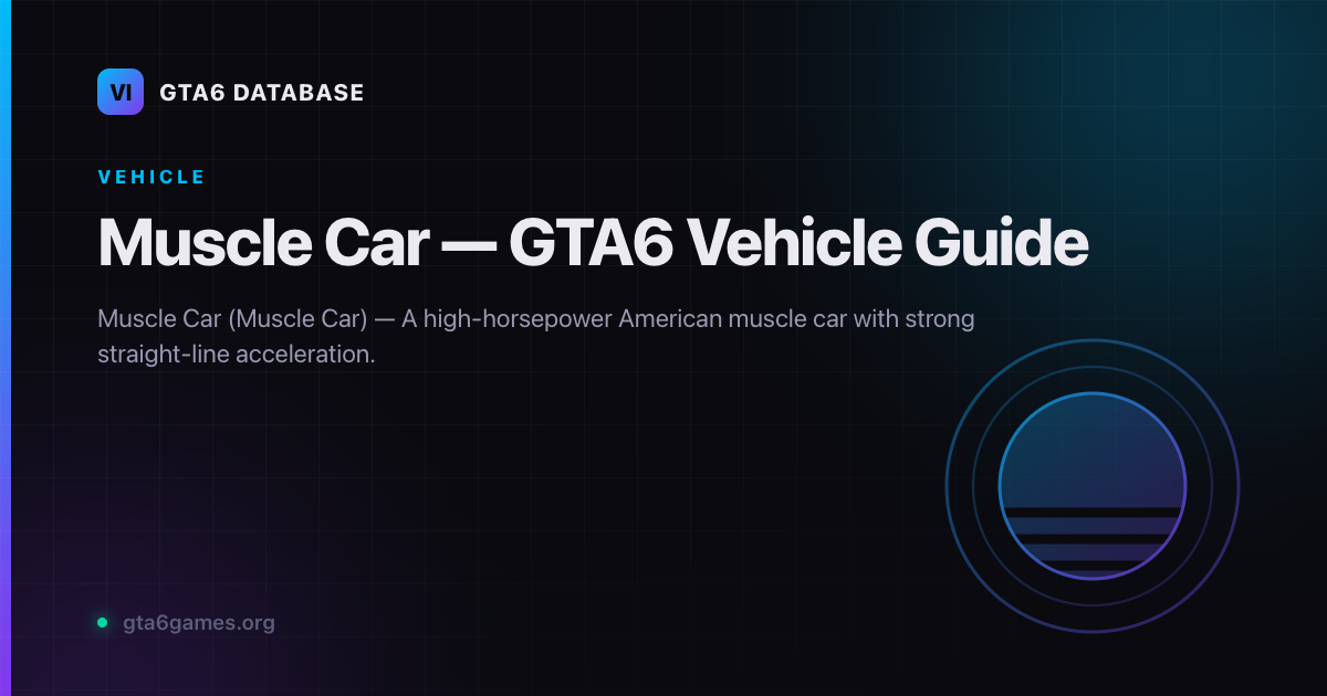 Muscle Car — Muscle Car in GTA6