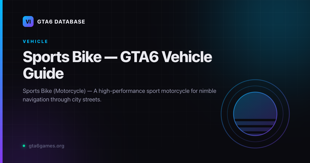 Sports Bike — Motorcycle in GTA6